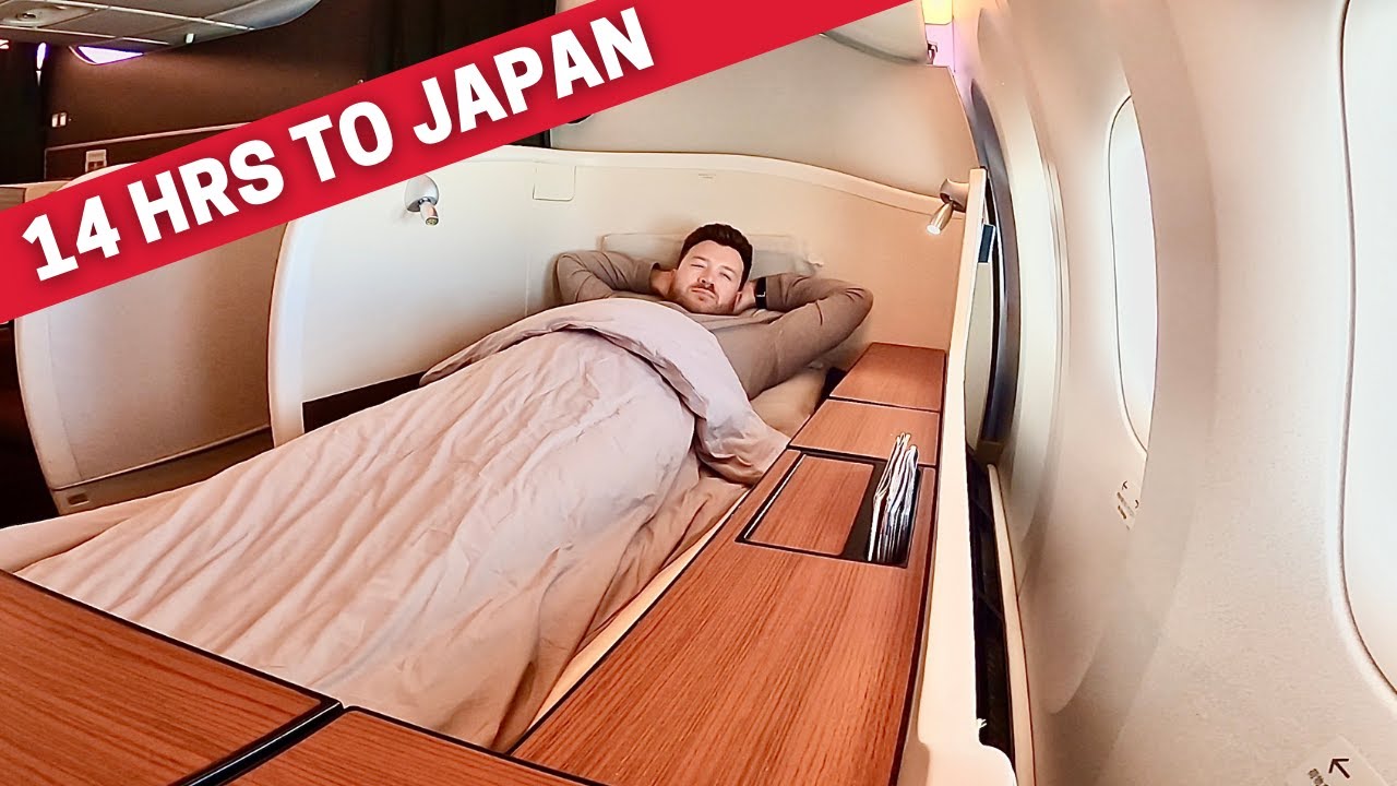 14 hrs Alone in Japan Airlines First Class to Tokyo