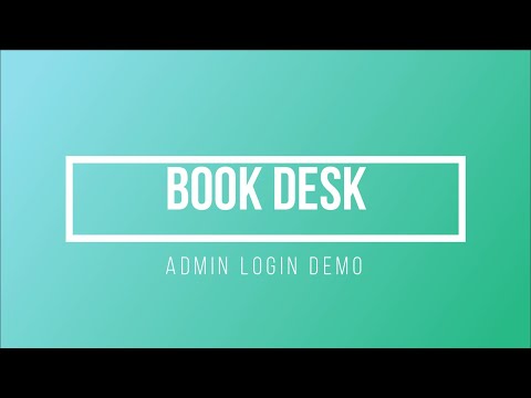 Book Desk - Admin Login Demo