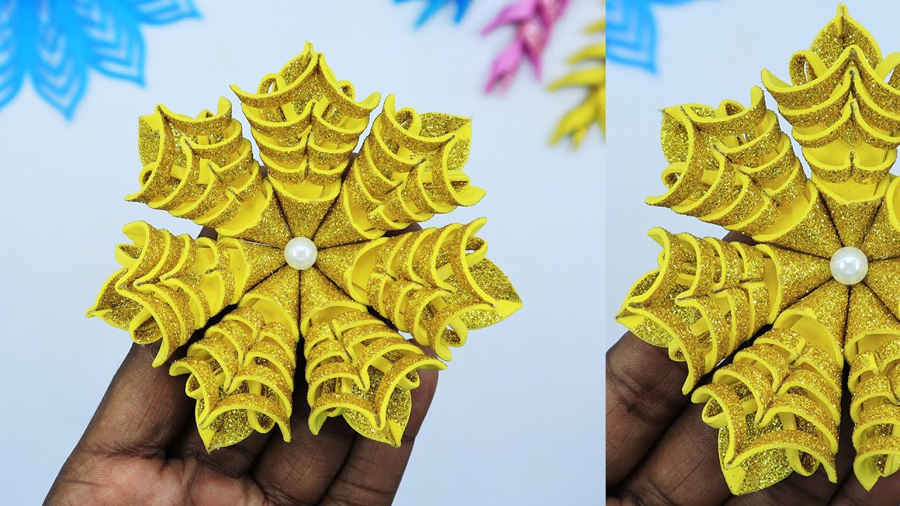 Christmas Decoration ⭐ 3D Snowflake Star Glitter Foam ⭐ DIY