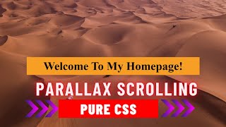 How To Make Parallax Scroll Effect Using Pure CSS | HTML & CSS Tutorial