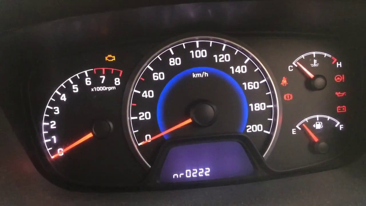 I10 grand top model Asta MID checking (Instrument Cluster) YouTube