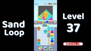 🎨 Sand Loop Level 37 Gameplay | Relaxing Tap Game | Satisfying Sand Art | Solutionguruji 🌈
