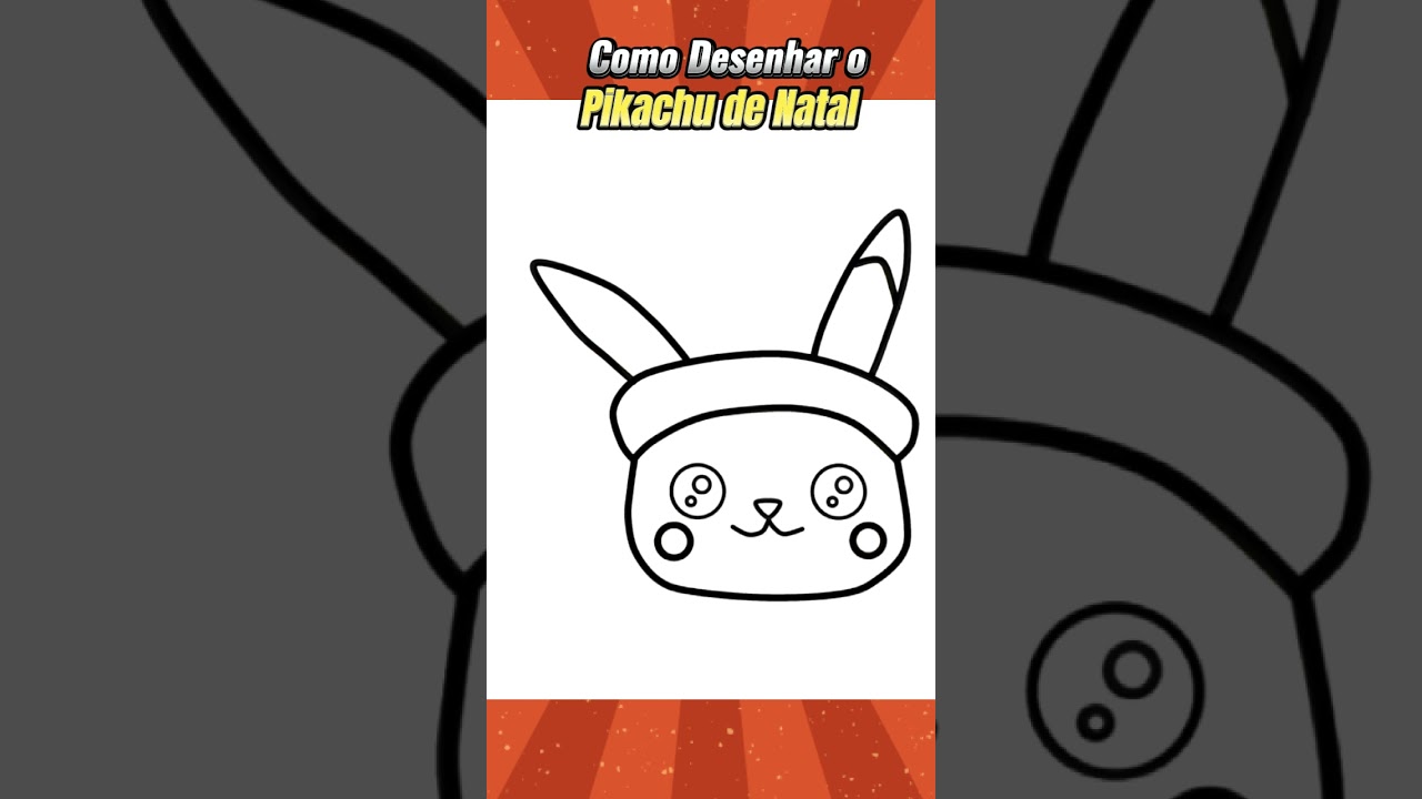 COMO DESENHAR O PIKACHU KAWAII DE NATAL 