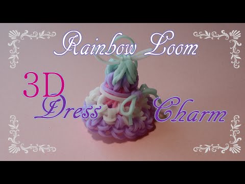 レインボールーム 3d ドレスチャームの作り方 Rainbow Loom 3d Dress Charm Youtube