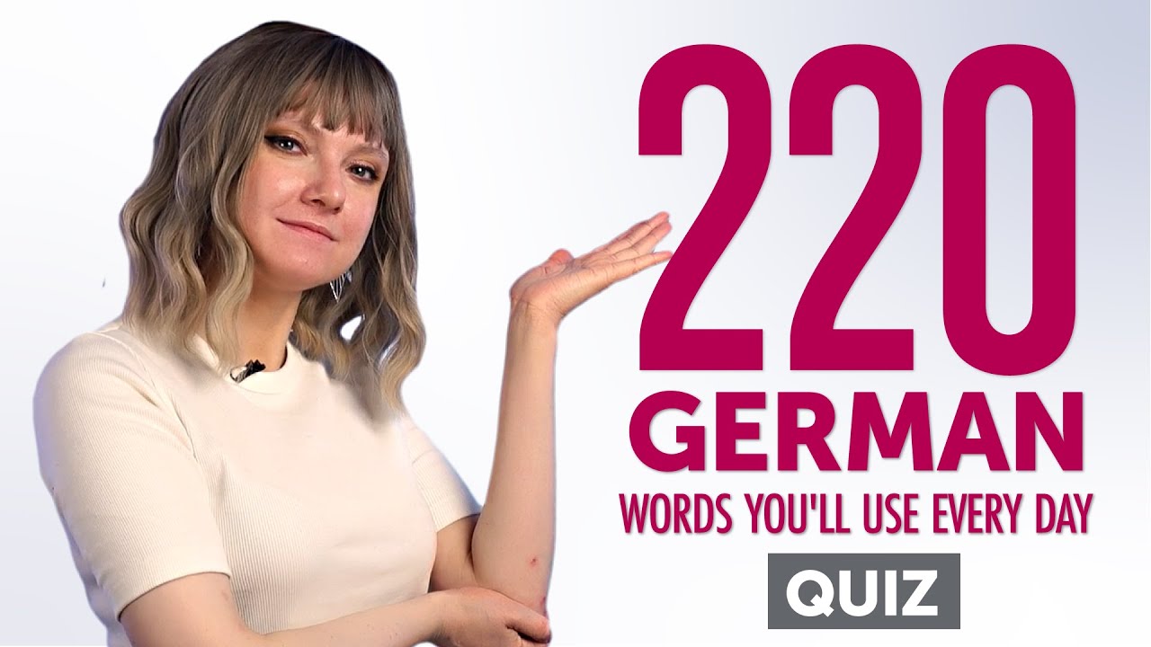 Quiz | 220 German Words You'll Use Every Day - Basic Vocabulary #62 ...
