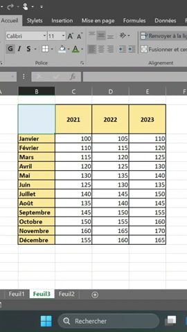 Créez un Tableau à Double Entrée en moins de 60s ! 🚀#excel #exceltips #exceltricks #astuce #tutorial