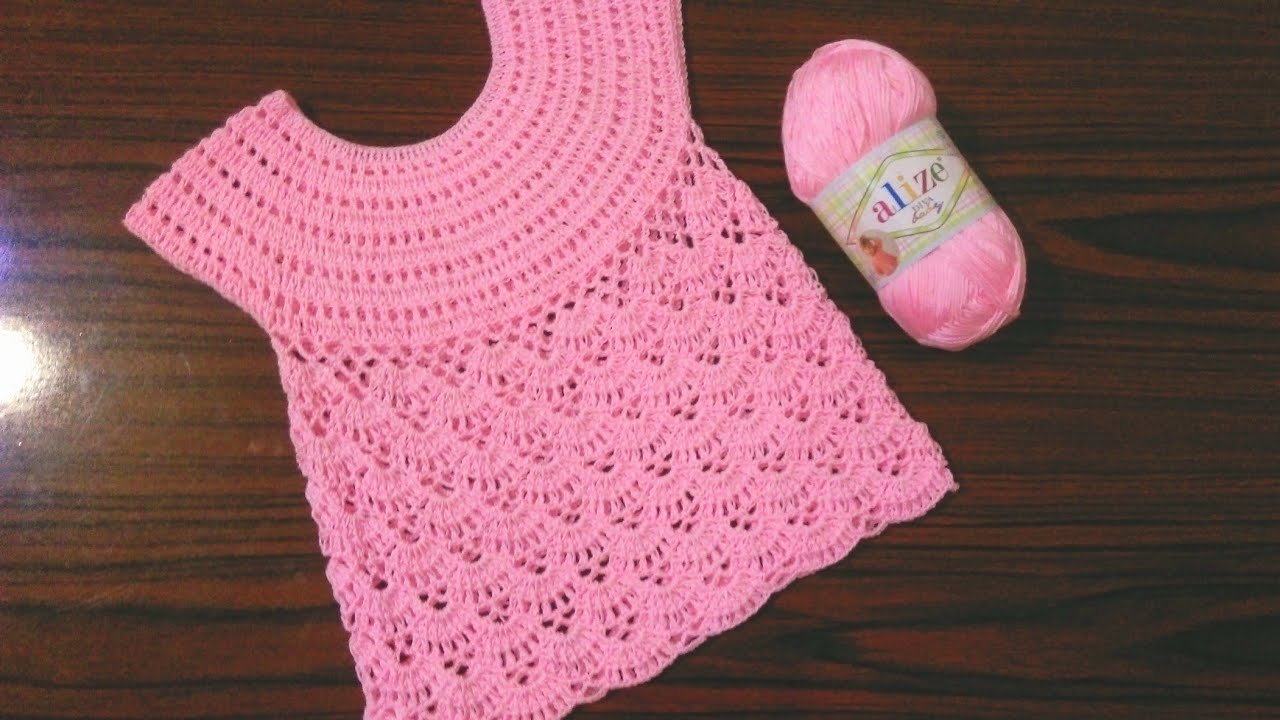 (تعليم الكروشيه)بلوزه بناتي صيفي 👯👯👯