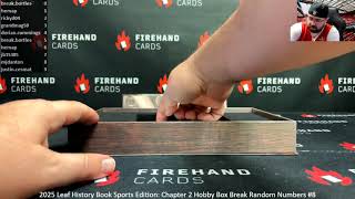 10/25/2025 2025 Leaf History Book Sports Edition: Chapter 2 Hobby Box Break Random Numbers #8
