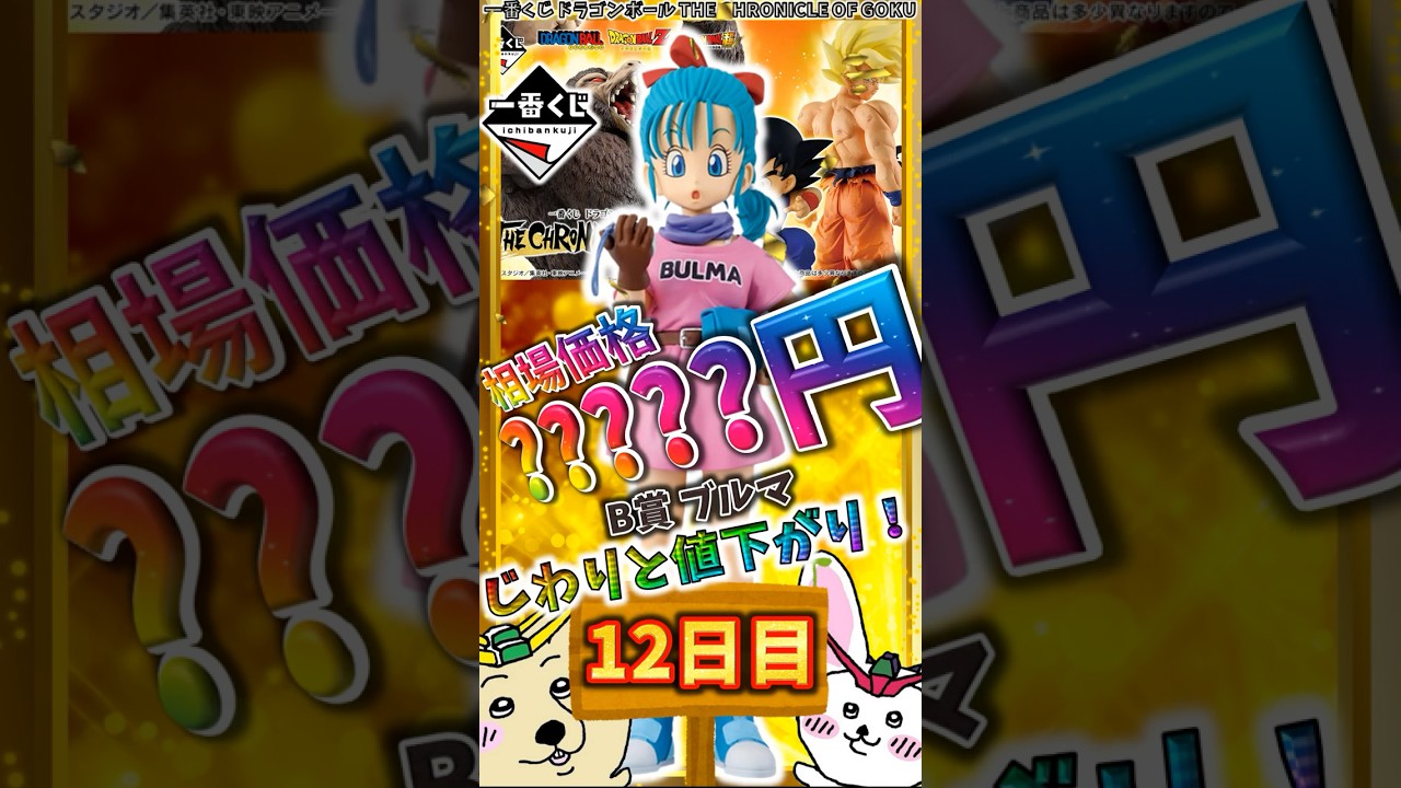 Ichiban Kuji Day 12 Market Prices] Prize B Bulma is on a downward