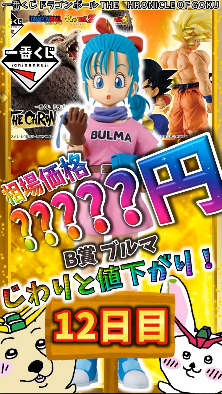 Ichiban Kuji Day 12 Market Prices] Prize B Bulma is on a downward