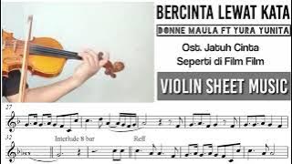 Bercinta Lewat Kata - Donne Maula Ft Yura Yunita || Violin Sheet Music