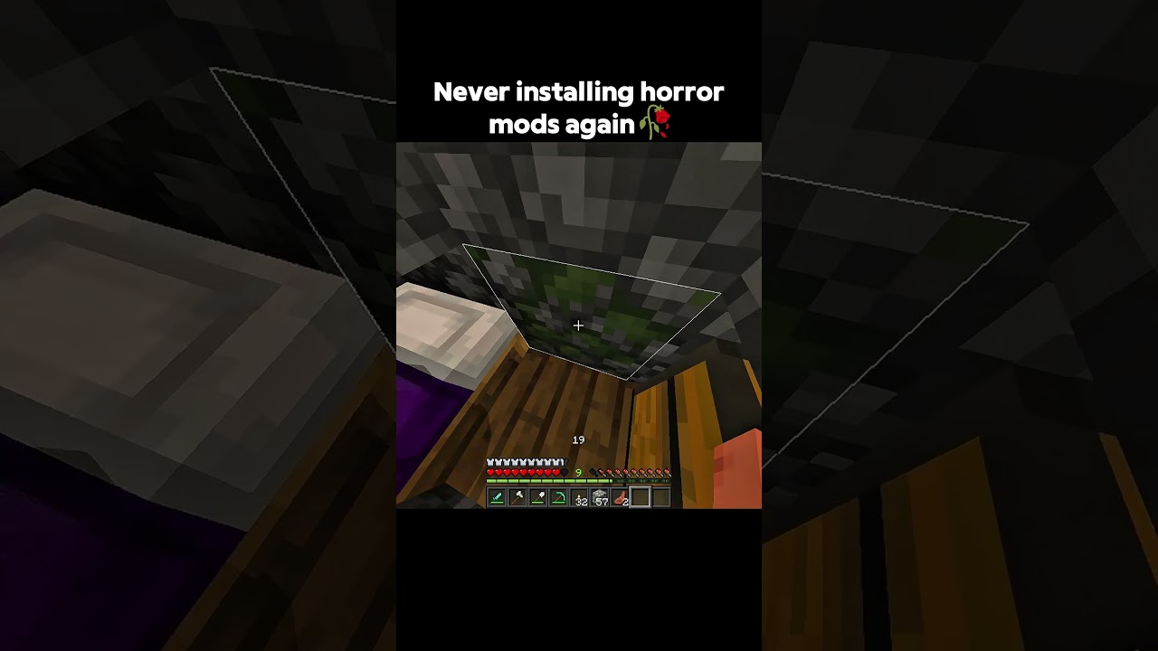 Never installing horror mods again🥀 #shorts #viral #minecraft #minecraftshorts