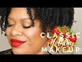 Classic Holiday Makeup tutorial l Red Lip