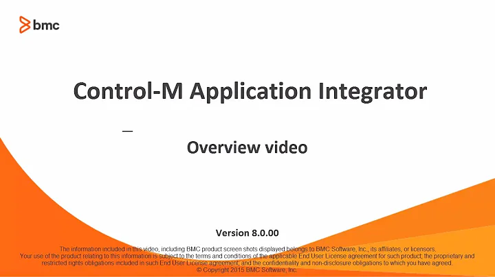 Control-M Application Integrator Overview