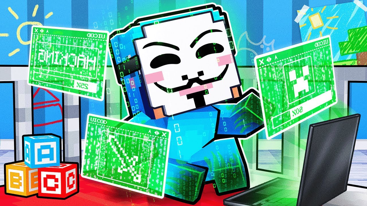 Playing as a BABY HACKER in Minecraft!