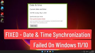 fixed date & time synchronization failed on windows 11/10