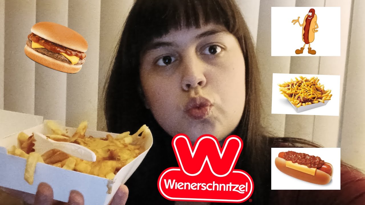Wienerschnitzel! chilli cheese fries, chilli cheese hamburger, and a