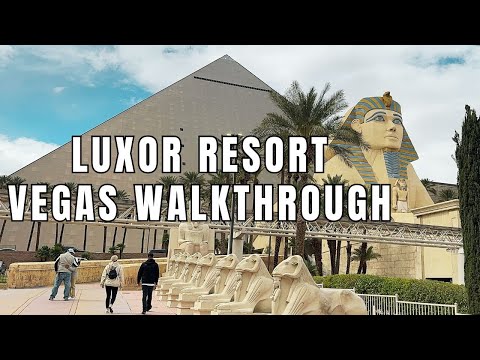 Vegas Resort Walkthrough Luxor Hotel x Casino Walking Tour Pyramid Themed Hotel