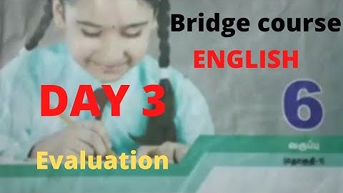 6th standard English bridge course answers /day 3 answers/@GjStudies