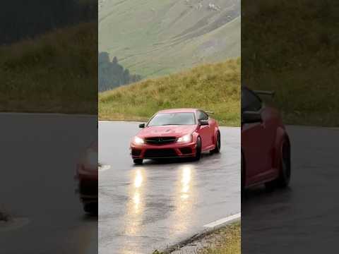 C63 AMG Black Series vs. Rainy Mountain Road