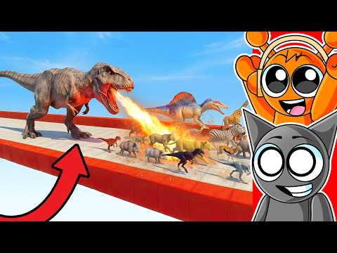 Reacting to the CRAZIEST DINOSAUR vs ANIMAL Challenge!