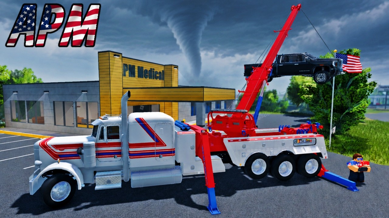 TORNADO Causes HAVOC In APM! (TRUCK ON ROOF) | Roblox American Plains ...