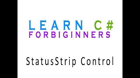 StatusStripControl in C#