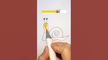 How to draw a cute snail🐌 Step by step drawing for kids