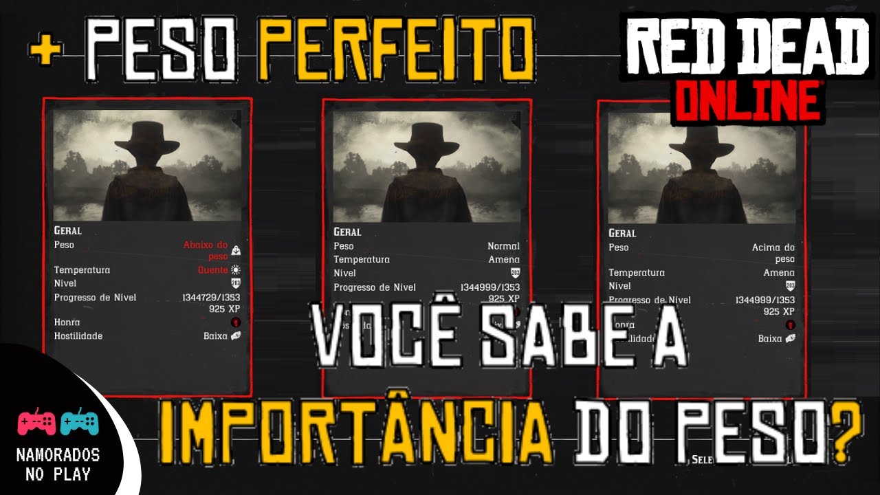 Perfect Weight Rdr2 Stats Você sabe a IMPORTÂNCIA do peso? + peso PERFEITO Red Dead online - YouTube