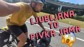 ASMR cycling touring Ljubljana to Pivka Jama cycle together