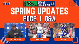 Peterson, Boone, Sapp detail Florida Gators EDGE group | Spring Q & A