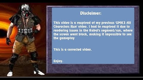 [REUPLOADED] Ultimate Mortal Kombat 3 (Arcade) ~ Kabal NHPT Run【TAS】