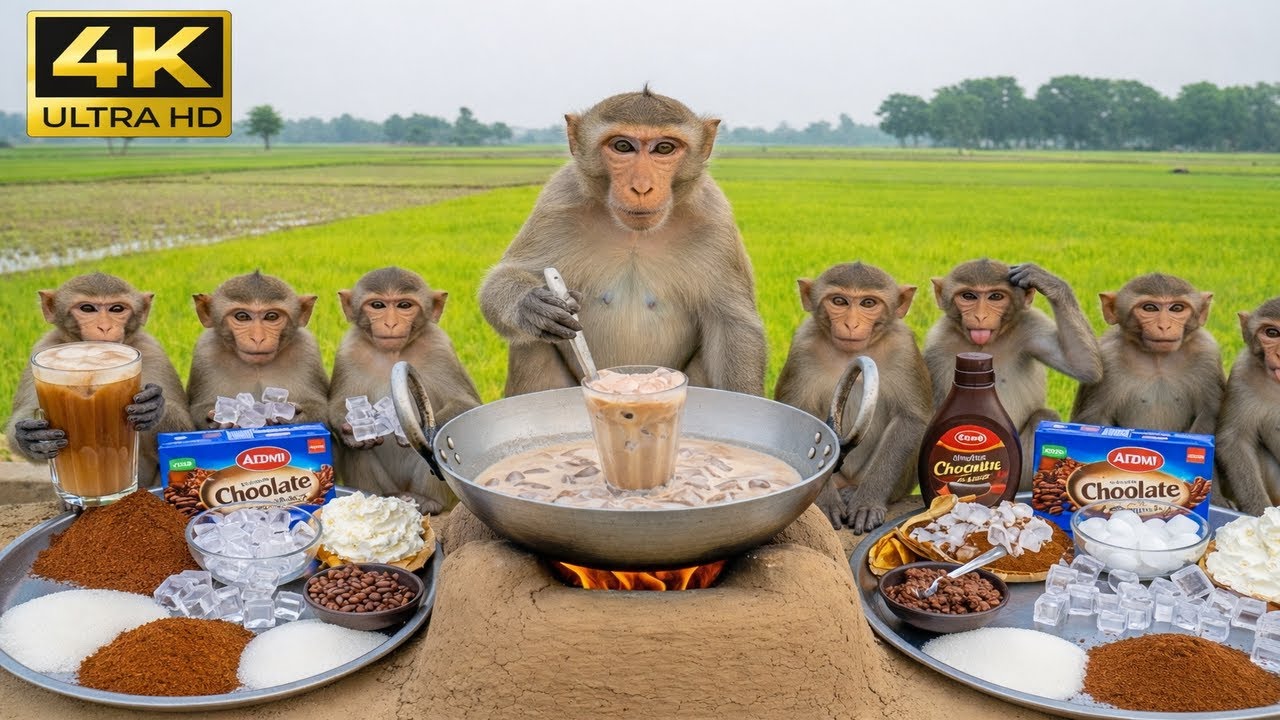 Monkeys Made Cold Coffee Shake ☕❄️