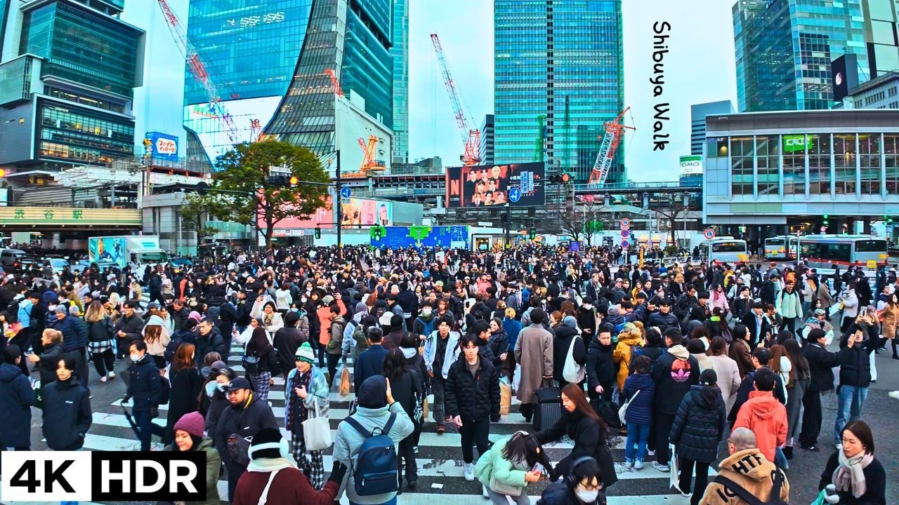 🤩Freezing Cold, but Shibuya’s Energy Is Unreal! A Super Crowded Shibuya Walk in Tokyo Jp  2026 4kHDR