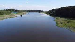 Пруд на Красной Пресне (Наро-Фоминск) с высоты птичьего полета