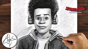 How To Draw MILES MORALES | SpiderMan Drawing Tutorial (step by step)