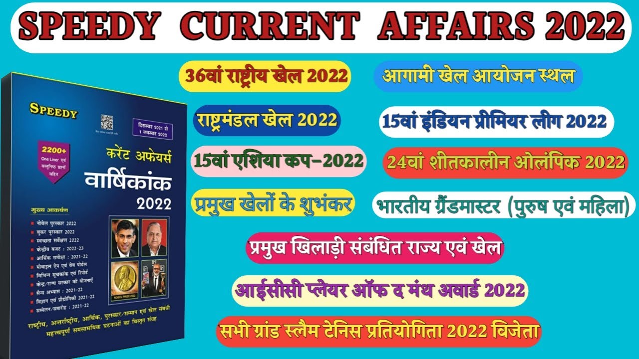 Speedy Sports Current Affairs  November 2022 | खेलों से संबंधित महत्वपूर्ण प्रश्न |