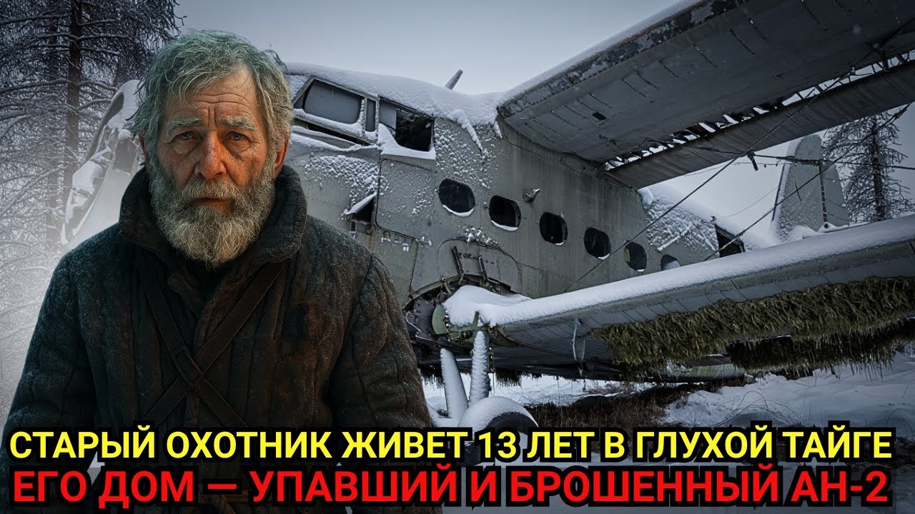 13 ЛЕТ ЖИВЁТ в УПАВШЕМ САМОЛЁТЕ посреди ТАЙГИ | Старый лхотник превратил АН-2 в ДОМ