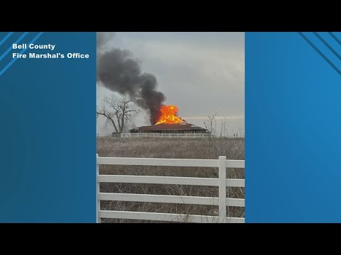 Bell County house fire destroys home, no persons injured - YouTube