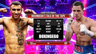 VASYL HI-TECH LOMACHENKO VS. JASON SOSA Tale Of The Tape (BOXINGEGO FIRST LOOK)