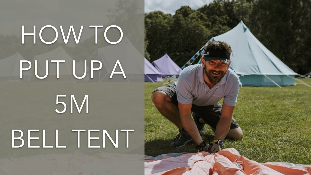 How to pitch / put up a 5m Bell Tent / Canvas Tent with Baylily Bell Tents (in real time)