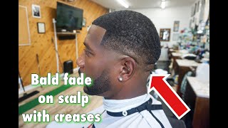 How to fade a creased scalp