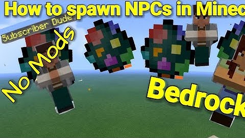 How to spawn NPCs in Minecraft with NO MODS