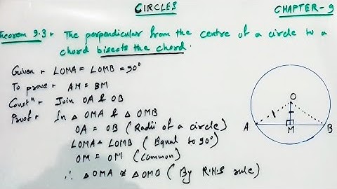 class 9 circle theorem 9.3 / circle theorem 9.3 / Circle /Chapter -9 /Theorem - 9.3 #ncert #circle