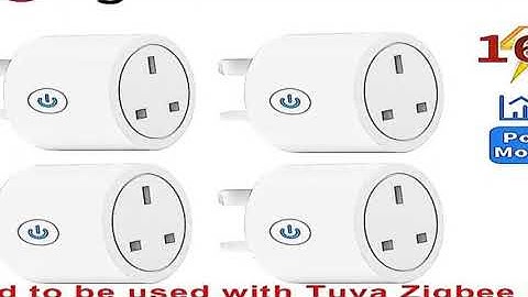 Tuya ZigBee Smart Plug 16A Smart Home Outlet UK Socket with Power Monitor Timing Function Voice Co