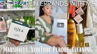 SHOP WITH ME VLOG + RUN ERRANDS | MARSHALLS, CLEANING + YOUTUBE PLAQUE UNBOXING by LiVing Ash 14,105 views 10 months ago 33 minutes
