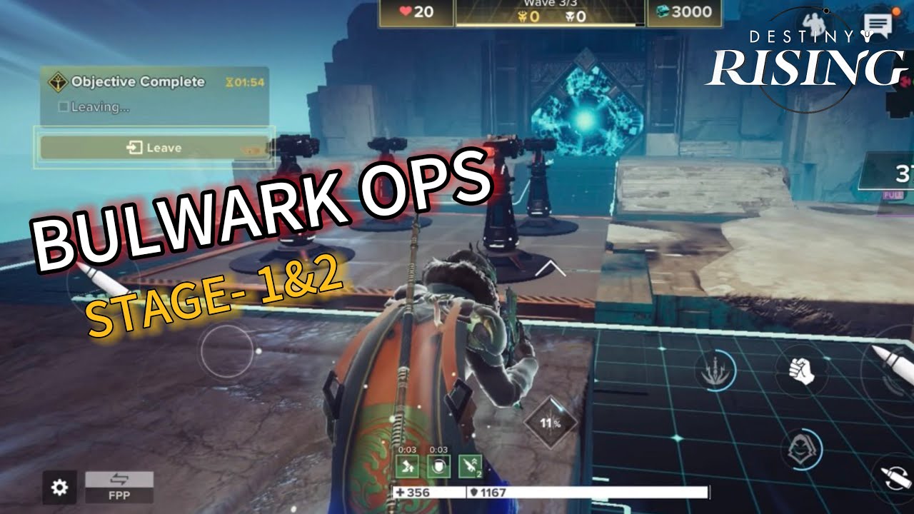 Destiny Rising- BULWARK OPS SOLO- Stage 1 and 2 Walkthrough! 