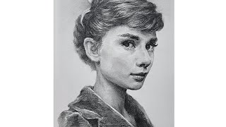 How to draw Audrey Hepburn 14 minutes 34 seconds 오드리헵번 그리기 14분34초 #audreyhepburn #오드리헵번 #drawing