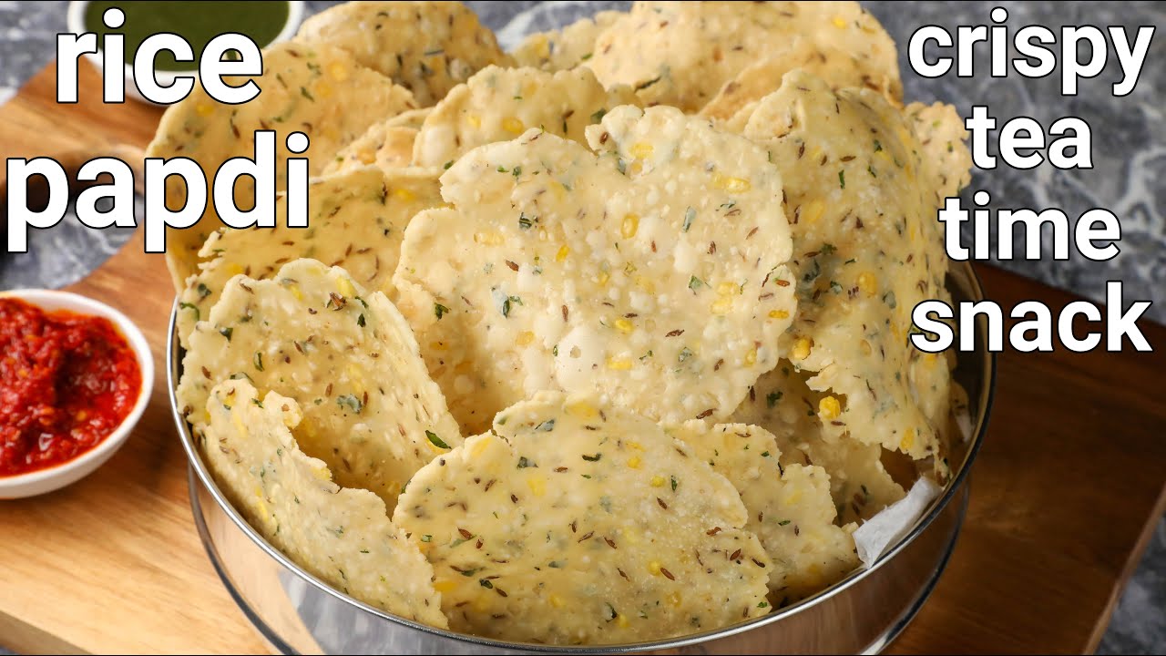 crispy & crunchy rice papdi recipe bakery style tea time snack