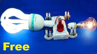 Free Electricity Generators 200W Halogen light Bulb test magnet Generators & 100W CFL Electric light